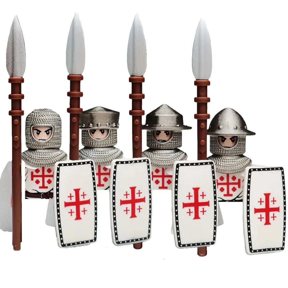 Medieval Anime Movie Game Figures Building Blocks Soldier Weapons Shield Bow Sword Guard DT030-37 Army Mini Brick Toy Gifts I005 - view 2