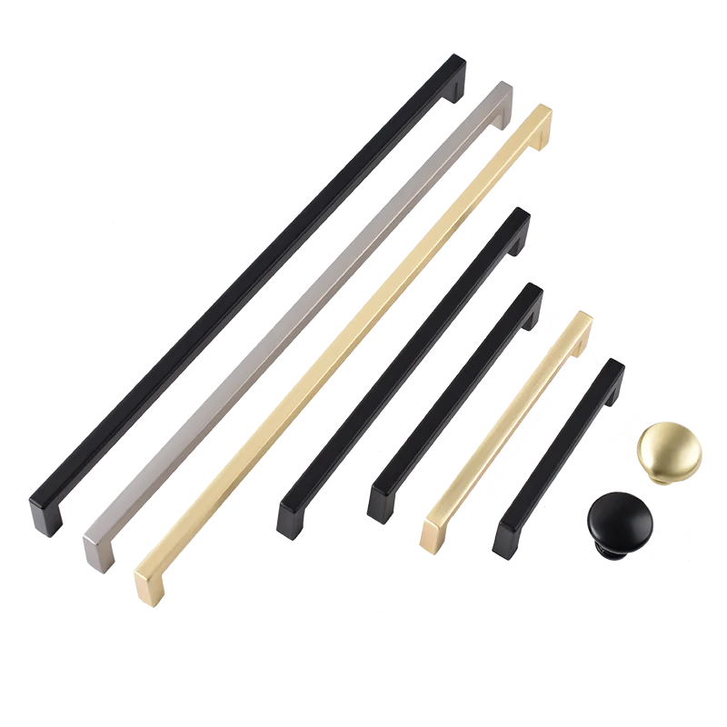 Nordic Style Black/Gold Kitchen Furniture Handles Cupboard Wardrobe Door Knob Dresser Drawer Knobs Storage Cabinet Pulls