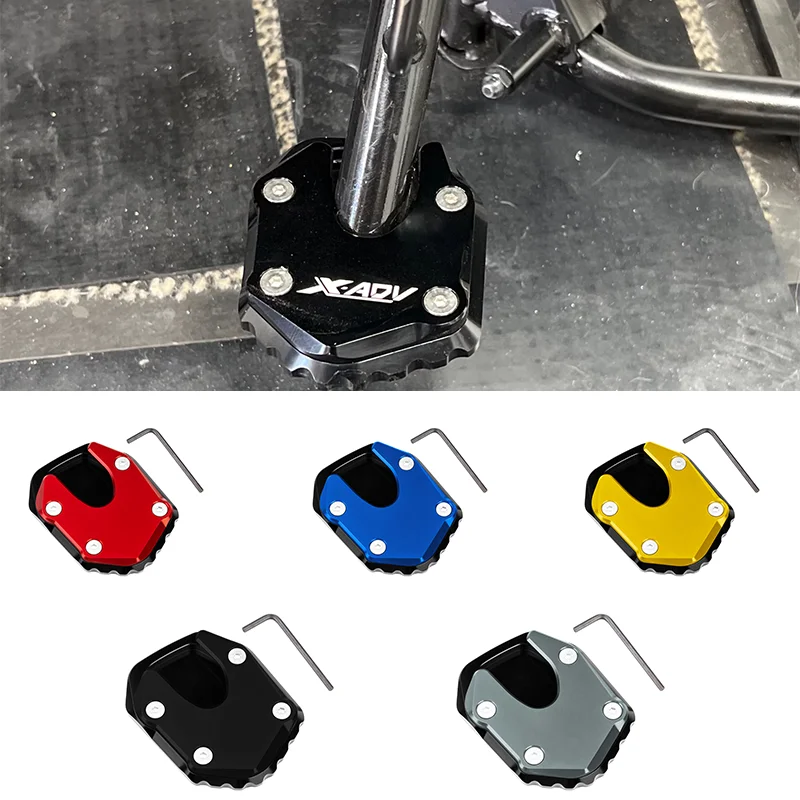 

For Honda xadv XADV X-ADV 750 XADV750 2021 2022 2023 2024 2025 CNC Motorcycle Kickstand Side Stand Extension Pad Enlarger Plate