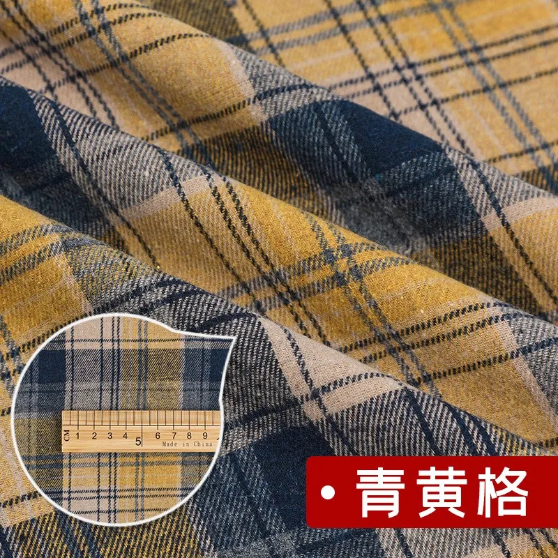 Hochwertiger schottischer Karo-Baumwollstoff zum Nähen von Damenröcken für Herbst und Winter, Tartan-Designerstoff, halber Meter. – Detail 23