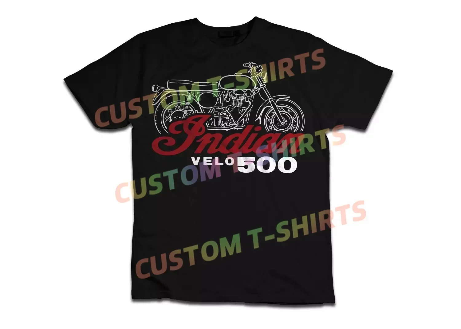 

2025 Men T Shirt Casual Indian Velocette 1969 Motorcycle for Bikers T-shirt Graphic Summer Short Sleeves 100% Cotton S-3XL