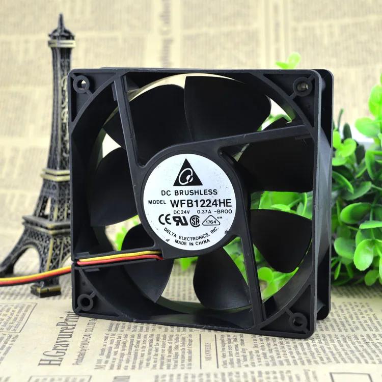 NEW ORIGINAL WFB1224HE-BROO R00 12CM 24V 0.50A 12038 120*120*38mm 12cm COOLING FAN