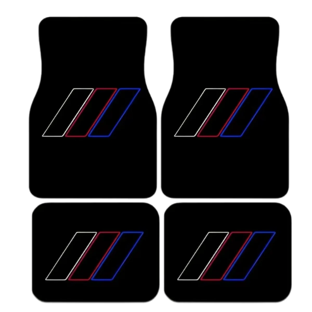Universal 4-Pack Car Floor Mats - Easy to Clean, Stylish Durable with Logo, Fits All Vehicles (Sedans, Trucks, SUVs)