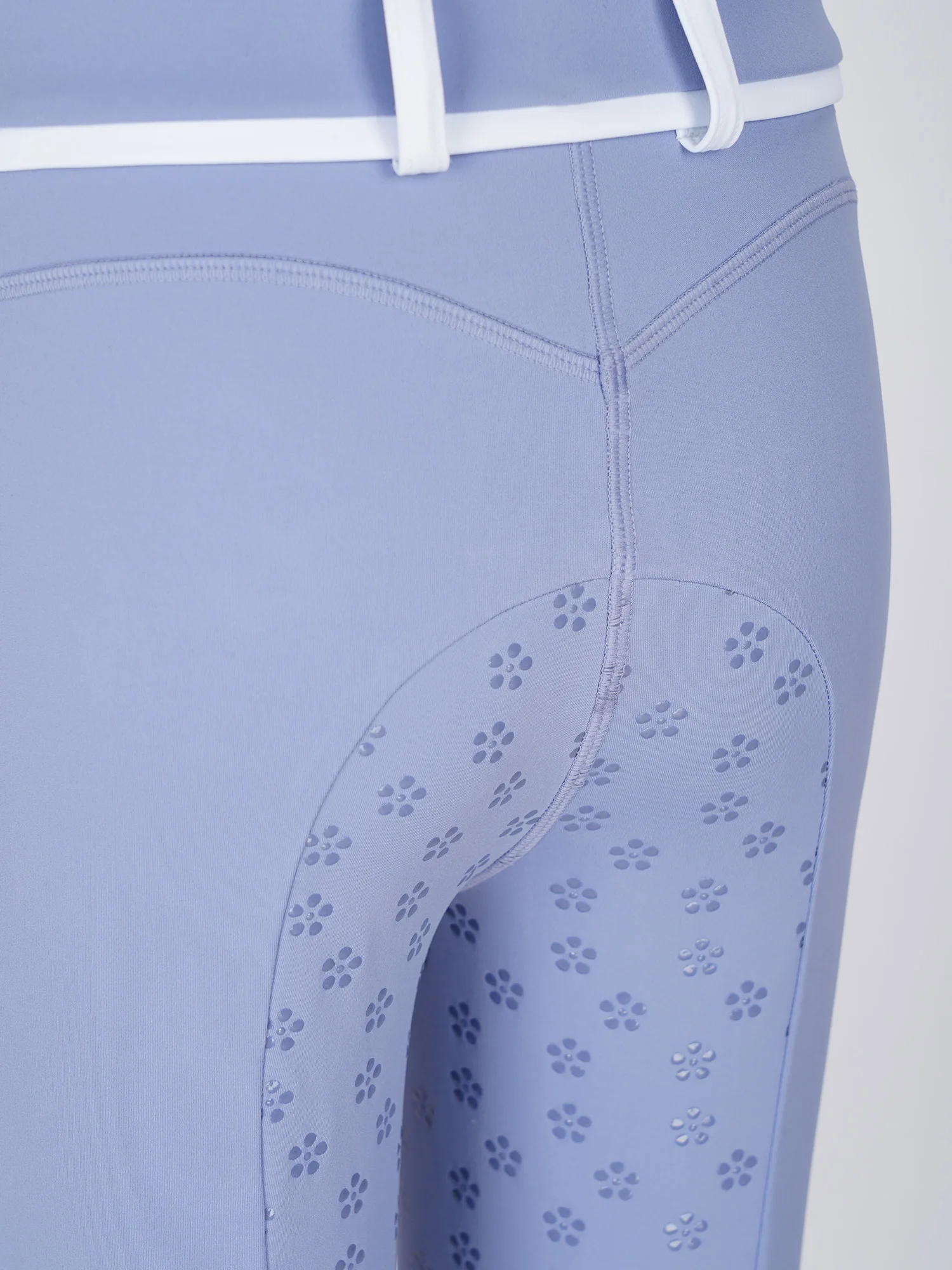 Pantaloni da equitazione antiscivolo per bambine, leggings equestri con bordi a contrasto, tasche e passanti per cintura