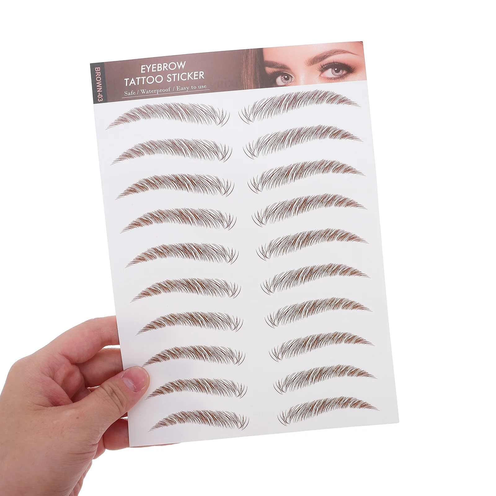 

4pcs Eyebrow Transfer Stickers Waterproof 6D Hair-Like Reusable Fake Eyebrow Stencils For Women False Eyebrows Cosmetics Tattoo