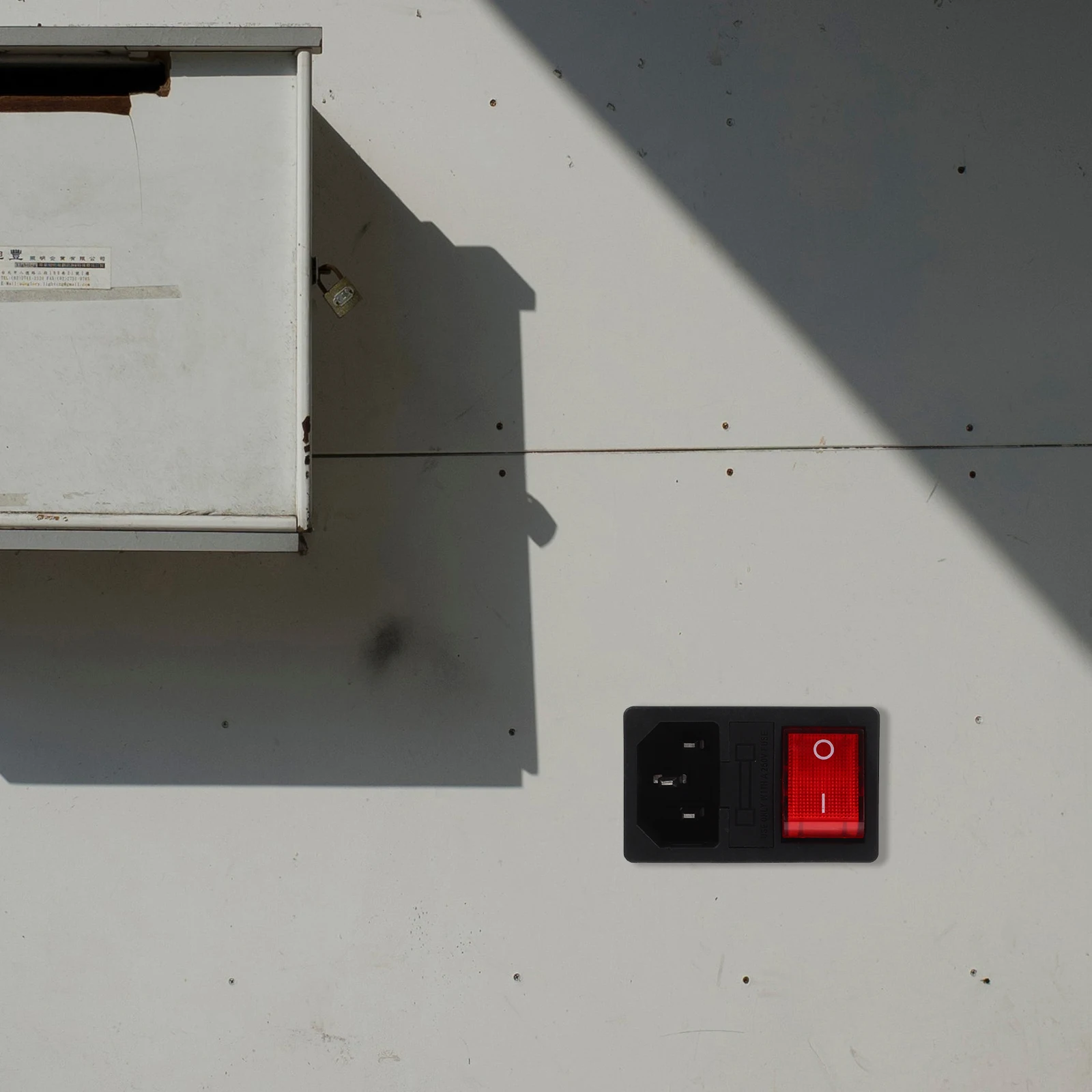 

2Pcs Ac Power Socket Lighted Switch Fuse Compact Design Easy Installation Space-Saving Electrical Switch Plug for Home Office