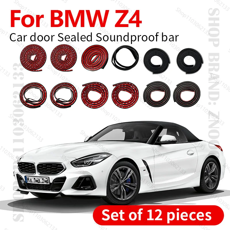 

For 2002-2025 BMW Z4 Car Door Seal Strip Rubber Double Layer Sealing Protector Soundproof Strip Dustproof Seal Strip 12PCS Set