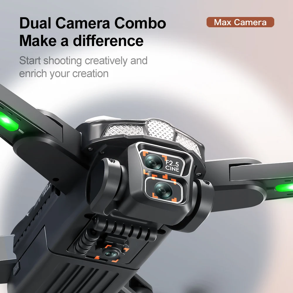 طائرة بدون طيار KBDFA V192 احترافية 8K HD كاميرا مزدوجة FPV محرك بدون فرشاة تدفق بصري تحوم تجنب العوائق أربعة محاور RC بدون طيار