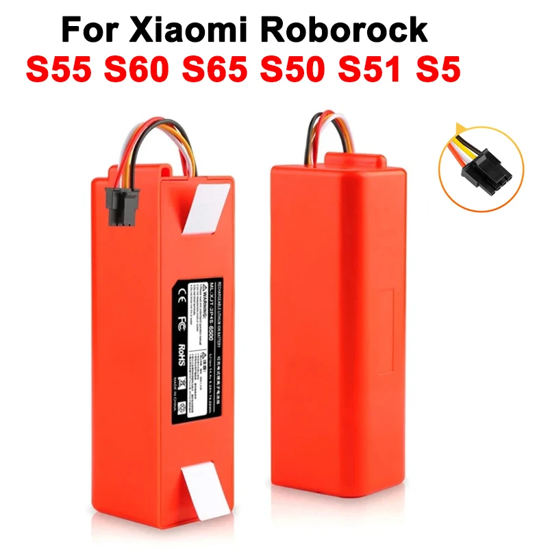 Promotional Original Replacement Battery BRR-2P4S-5200D For XIAOMI 1S 1ST Roborock SDJQR01RR Sweeping Mopping Robot Vacuum Cle