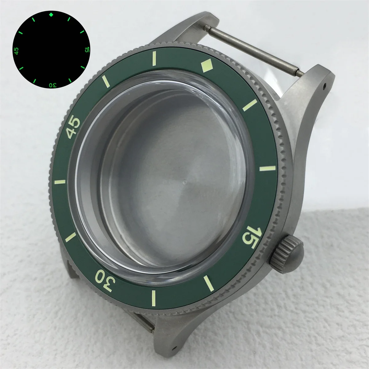 Bliger 40มม. วินเทจสแตนเลสเคสโดมอะคริลิคแก้วเซรามิกเรืองแสงเหมาะกับ NH34 NH35 36 ETA2824 PT5000การเคลื่อนไหว