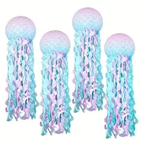 1/3/6pcs Mermaid Jellyfish Paper Lanterns For Mermaid Theme Party Under The Sea Ocean Birthday Wedding Party Decorations