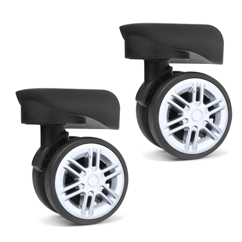 Luggage Wheel Replacement Trolley Casters 360 Degree Swivel Suitcase SilentWheels Hardware Repair Heavy Duty 1 Pair