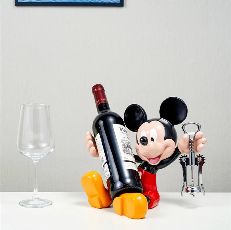 [Grappig] Anime Disney Mickey Mouse Rode wijnrek Action figure speelgoed standbeeld collectie model woondecoratie kinderen verjaardagscadeau
