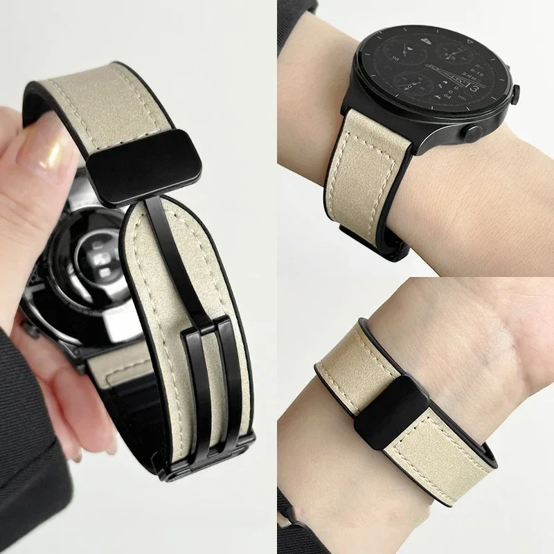 22mm 20mm Pelle + cinturino in silicone per Garmin Active 5 6/Venu 3 2/Vivoactive 5 4 3 Bracciale per Garmin Forerunner 158 265 745 965