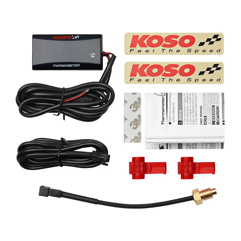 KOSO water temp For YAMAHA PCX XMAX 125 250 300 NMAX AEROX CB400 CB500X  DIO Water Temp Sensor Adapter With Stents Motorcycle
