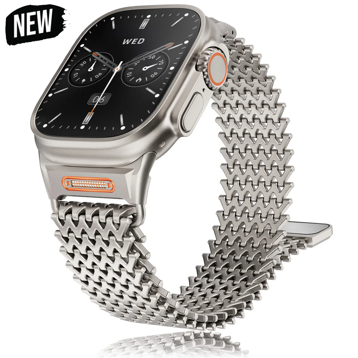 Magnetisches Edelstahlarmband für Apple Watch 46 mm 45 mm 44 mm 49 mm 42 mm Metallarmband für iWatch Serie 10 9 8 7 6 5 4 Ultra 2