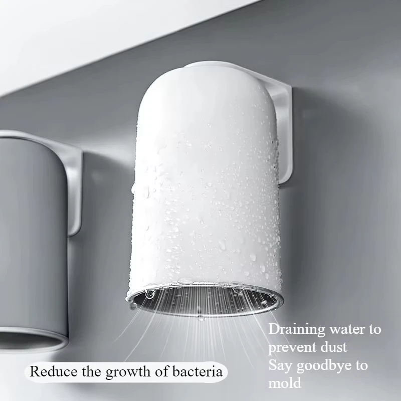 

Магнитная чашка для полоскания рта из нержавеющей стали 304, настенная подставка для зубных щеток, бытовая чашка для воды без перфорации, большая вместимость