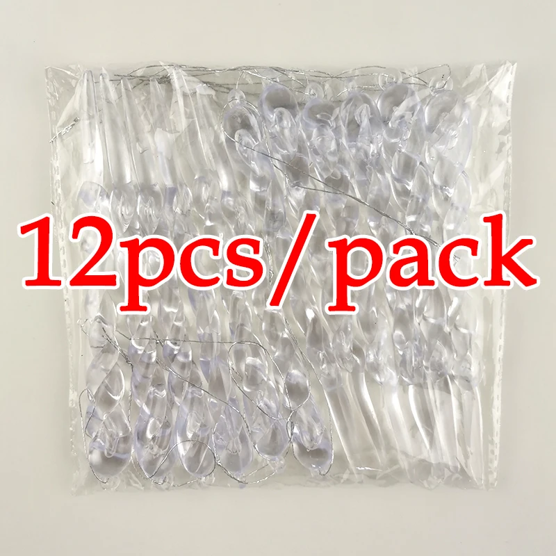 Obrázek 7: (12pcs/pack) vánoce strom přívěsek plastový průhledná led kužel dekorace vánoce dekorace pro ruční DIY domácí dekorace