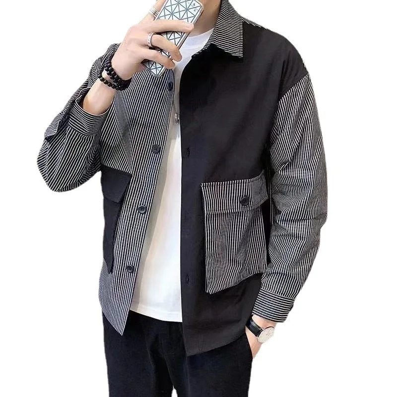 

Men's Casual Slim Fit Jacket Fashion Loose Shirt Coat