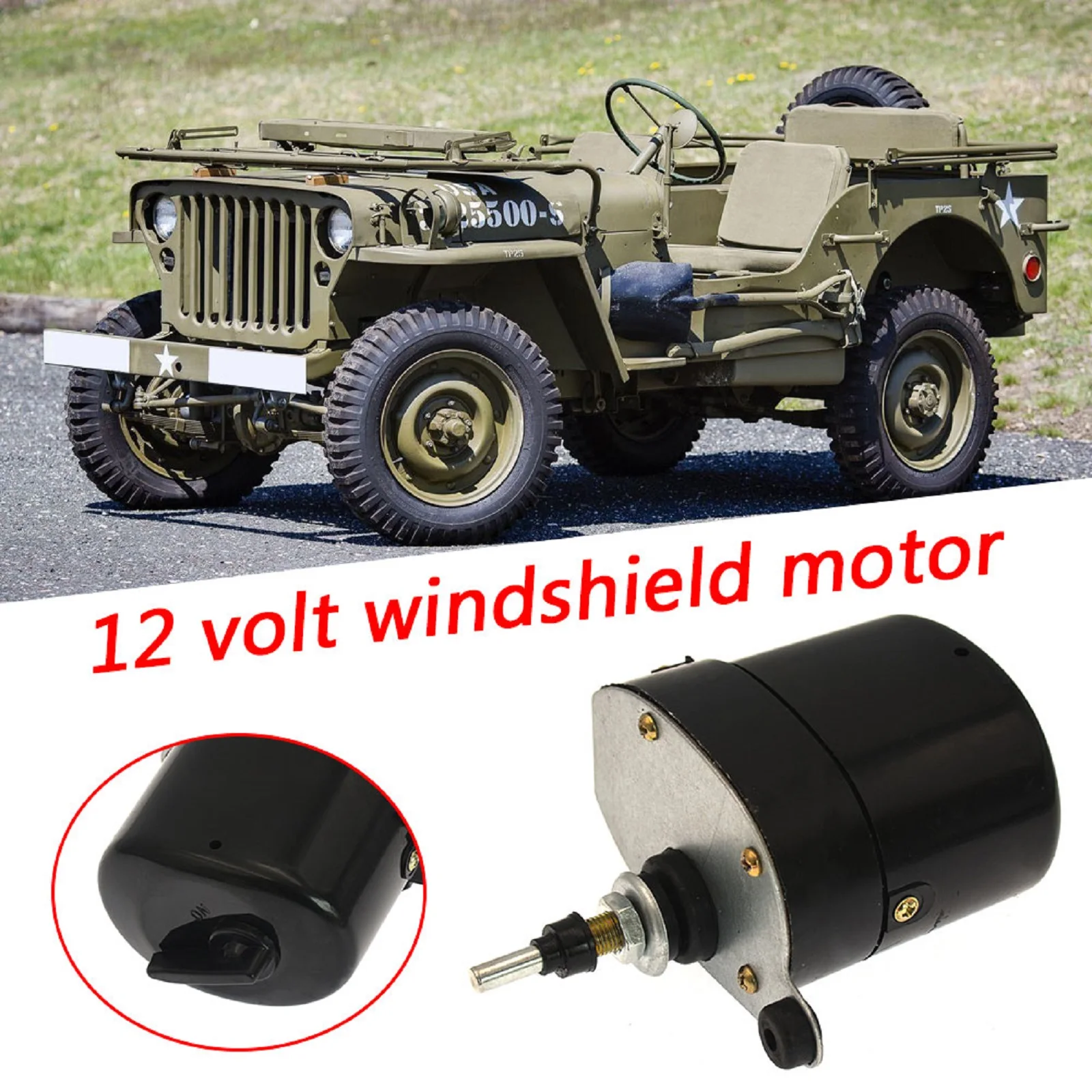 12V Car Universal Windshield Windscreen Wiper Motor For Jeep Willys Tractor 01287358 7731000001 Auto Wiper Motor Accessories