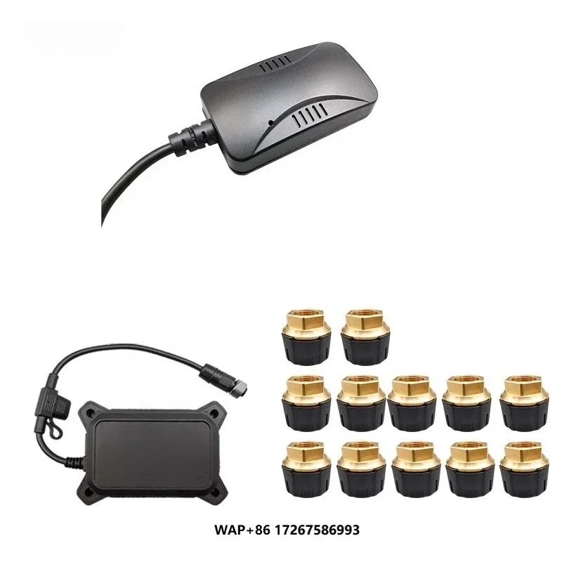 12-Wheel Truck/Trailer TPMS Tire Pressure Monitoring System Compatible Various Vehicle Systems 232 Digital Receiver Standard ORT