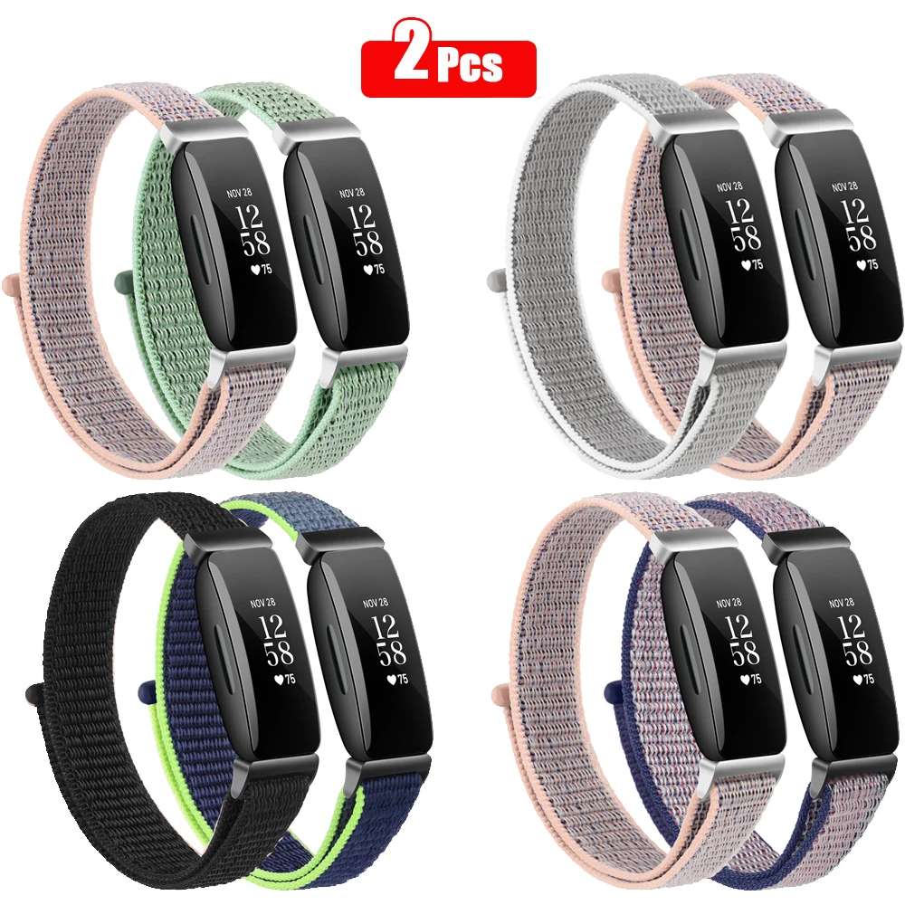 Ремешок нейлоновый для наручных часов, Браслет для Fitbit Inspire Hr/Inspire, 2 шт.