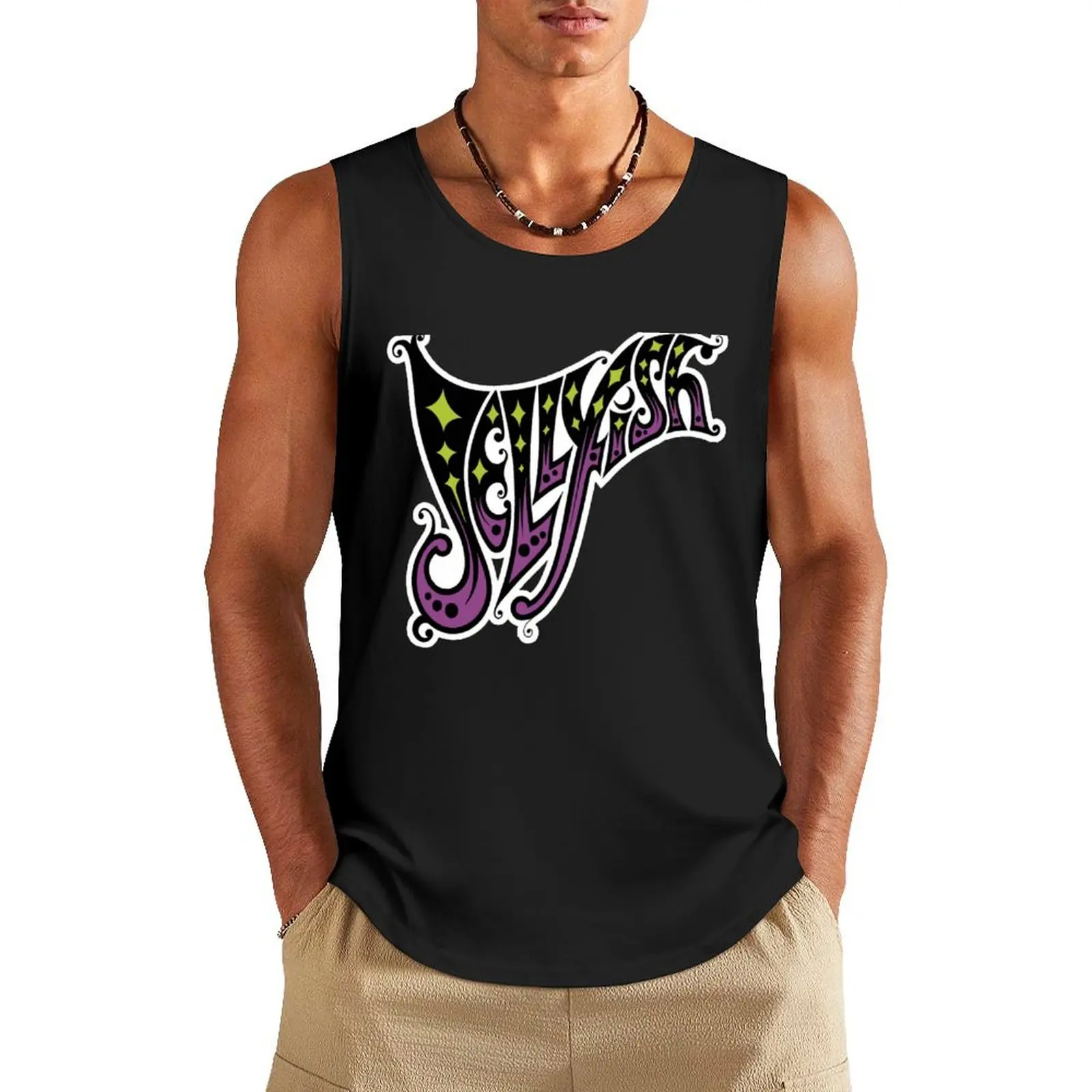 

Jellyfish Tank Top Sports shirt man fitness clothing for men