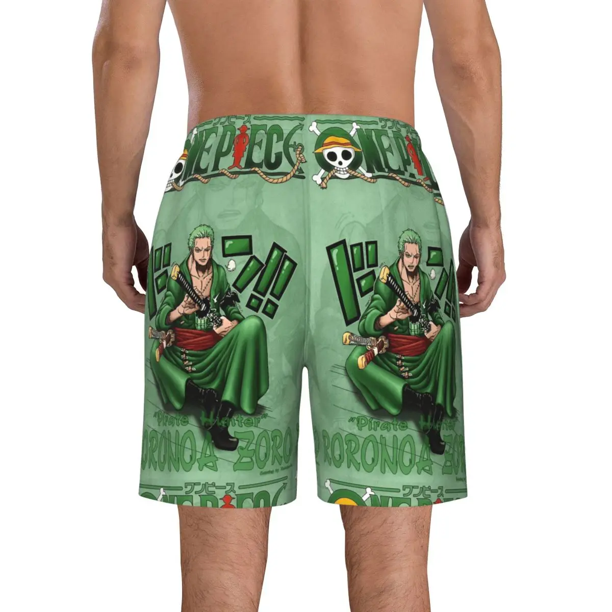 Picture 4: New Shorts One Piece Anime Zoro 3D Mens Swim Trunks Male Swimwear
