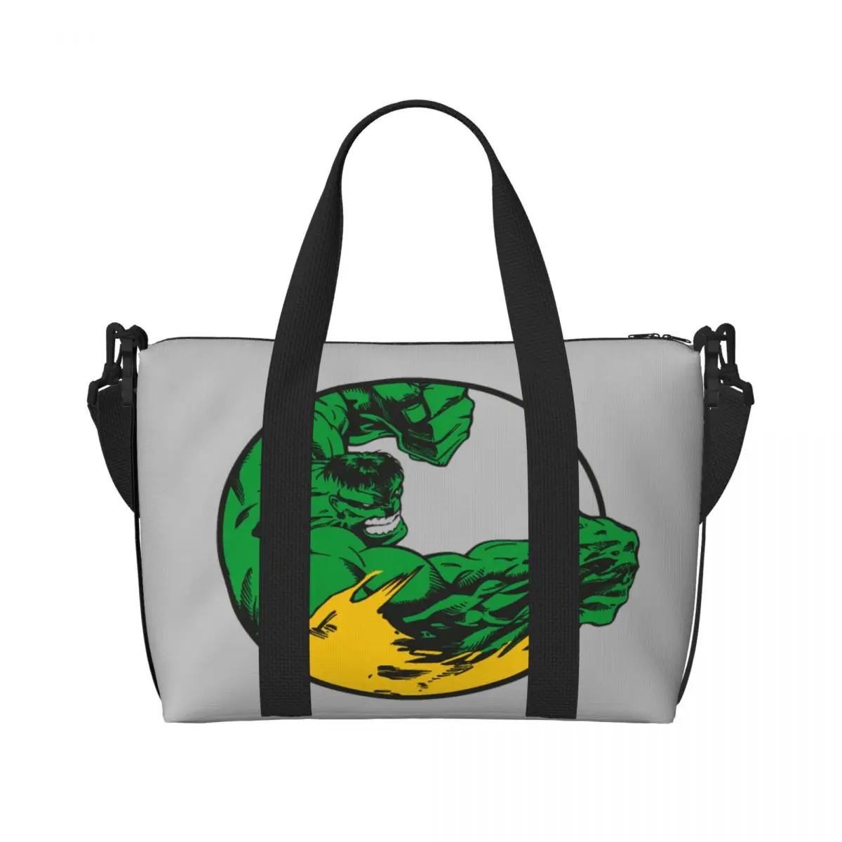 

Custom Superhero Groceries Tote Shopping Bags Women Big Capacity Hulk Hands Beach Gym Travel Bags