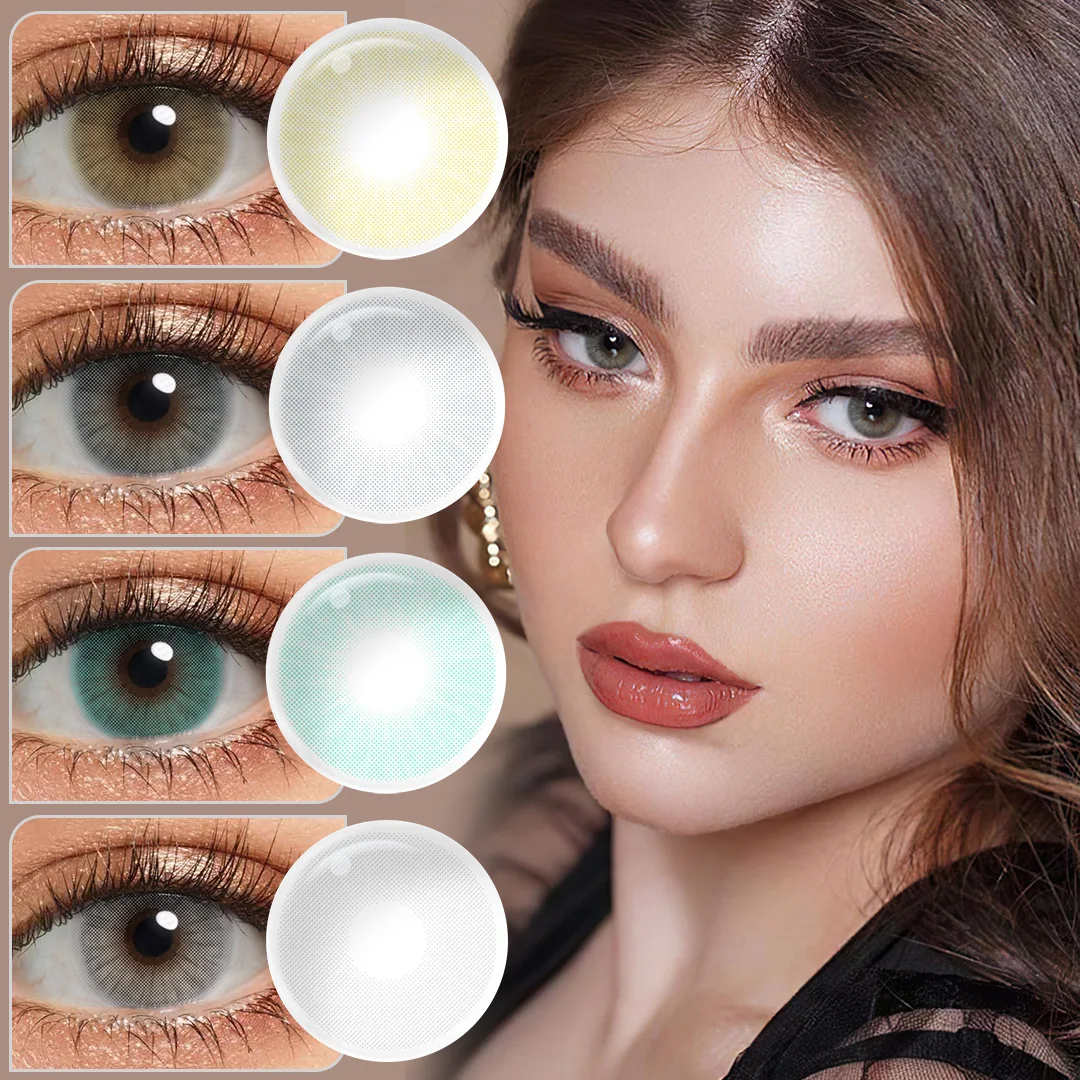 Magister Colored Lenses for Eyes Natural Color Contact Lenses 1 Pair Beauty Color Lens Eyes Colorful Cosmetic Gray Lenses