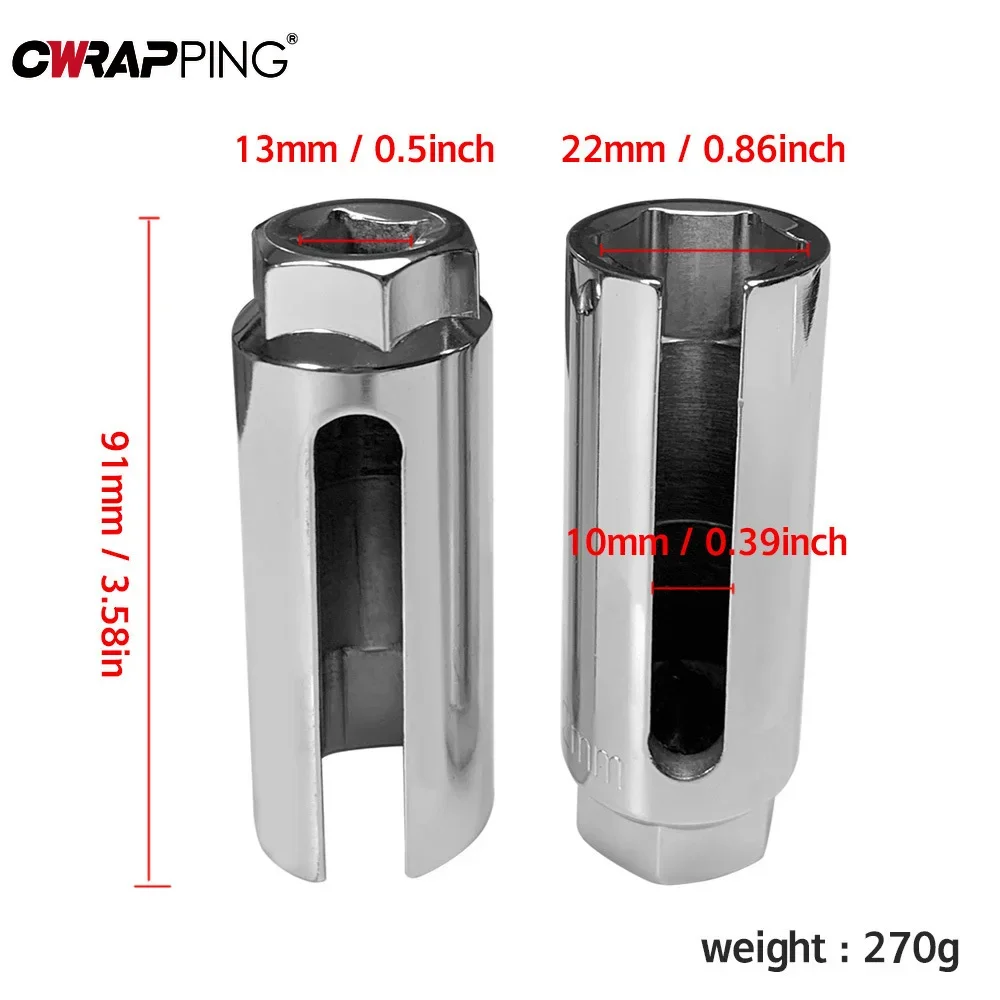 22 مللي متر 1/2 "الأوكسجين الاستشعار كم سيارة ضيق الفم الاستشعار مجموعة إزالة أدوات إصلاح السيارات المهنية قطع غيار السيارات الملحقات