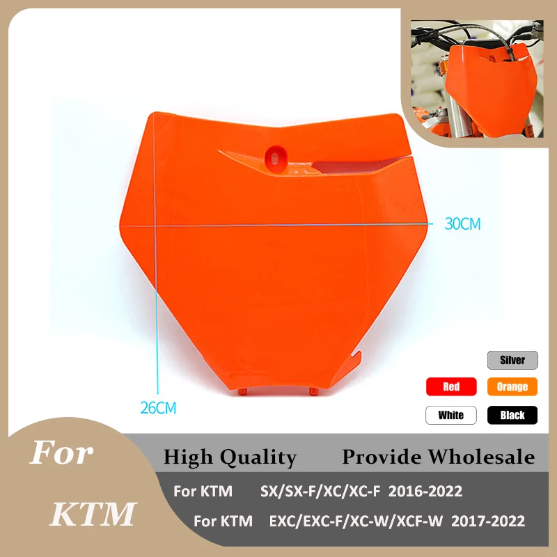 

For KTM Motorcycle Number Plate Plastic Cover Front Registration Fender XCF250 XCF450 XCW250 XC XCF XCW XCFW EXC EXCF SX SXF