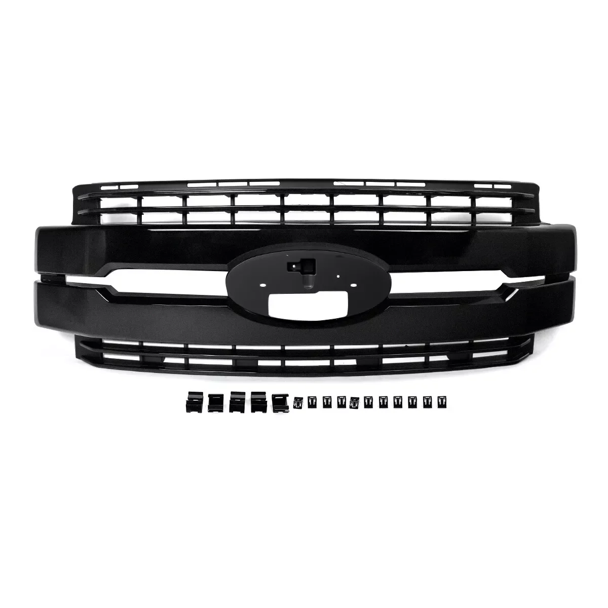 Front Radiator Grille Agate Black UM/M7414 For 2017 2018 2019 Ford F250 F350 F450 F550 Super Duty Lariat Style Grille Assembly