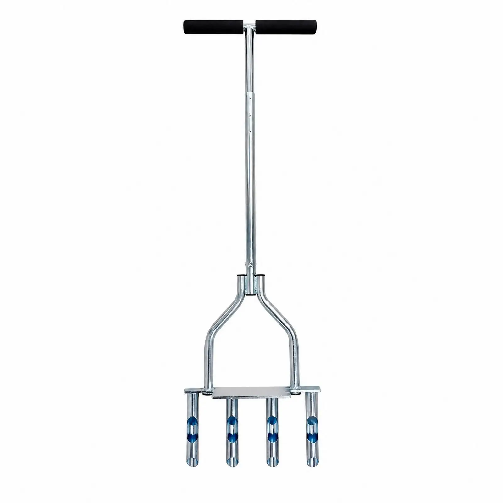 Manual Core Aerator with T-Handle Stainless Steel Manual Lawn Aerator with Hollow Tines Non-Slip Grip Rust Resistant