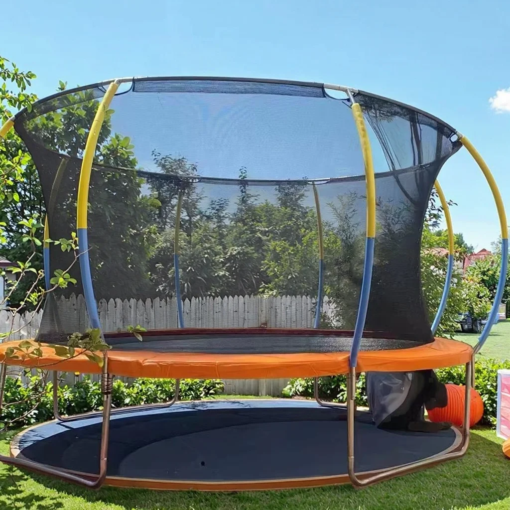 Hot Sale Lantern Model Round Trampoline with Protective Net 6ft 8ft 10ft 12ft 14ft 16ft Household Jumping Bed With Safty Net
