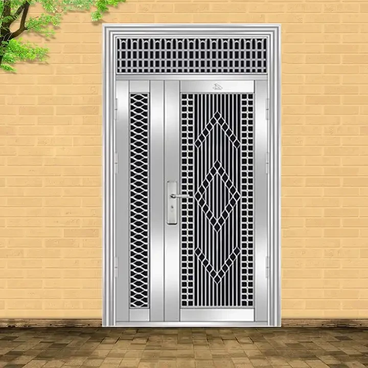 

Factory Stainless Steel Storm Security Design Doors Exterior Double Door