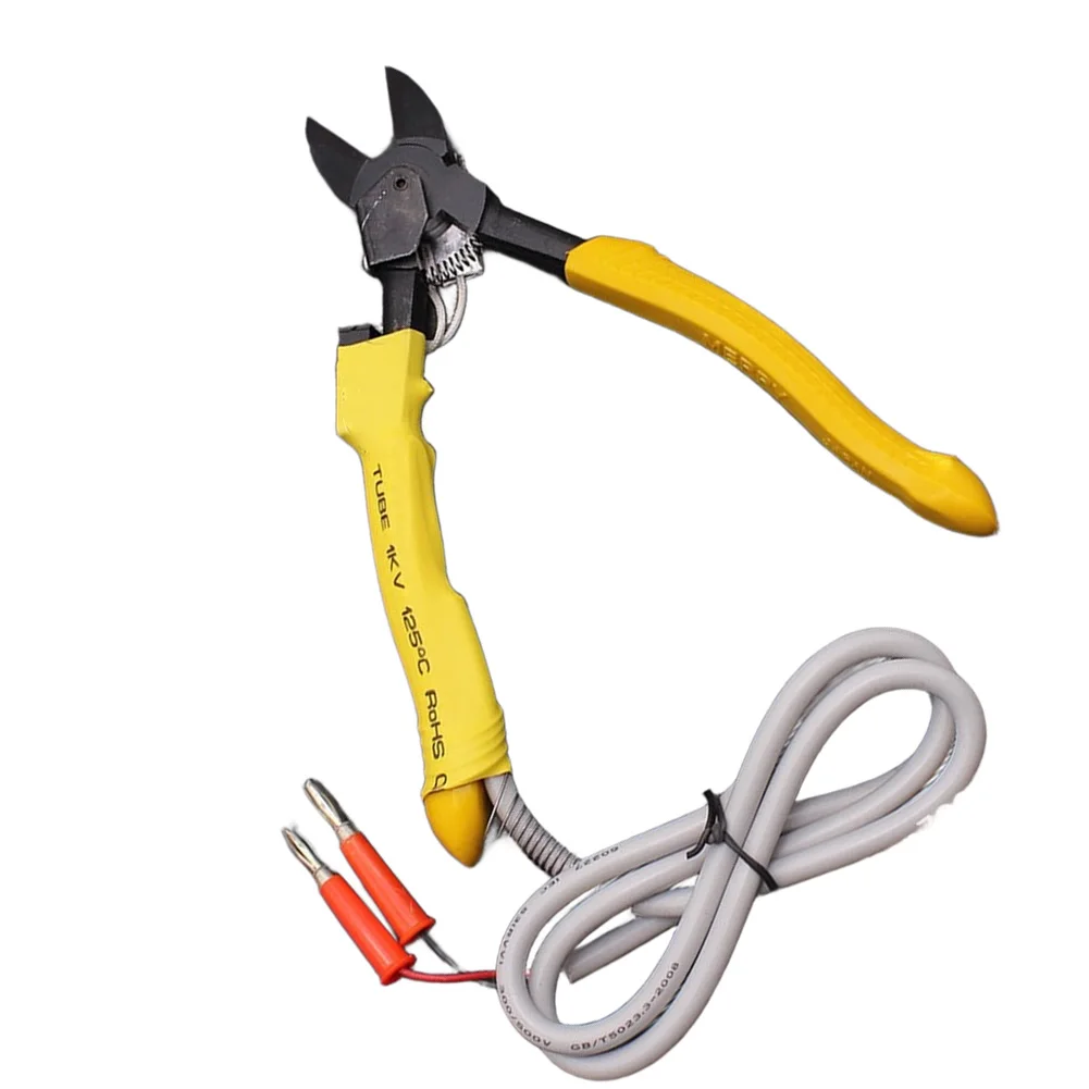 For DIY Crafting Thermal Cutting Tool Rubber Trimmer Ergonomic Design Heat Nippers Electric Tools Auto-reset Spring