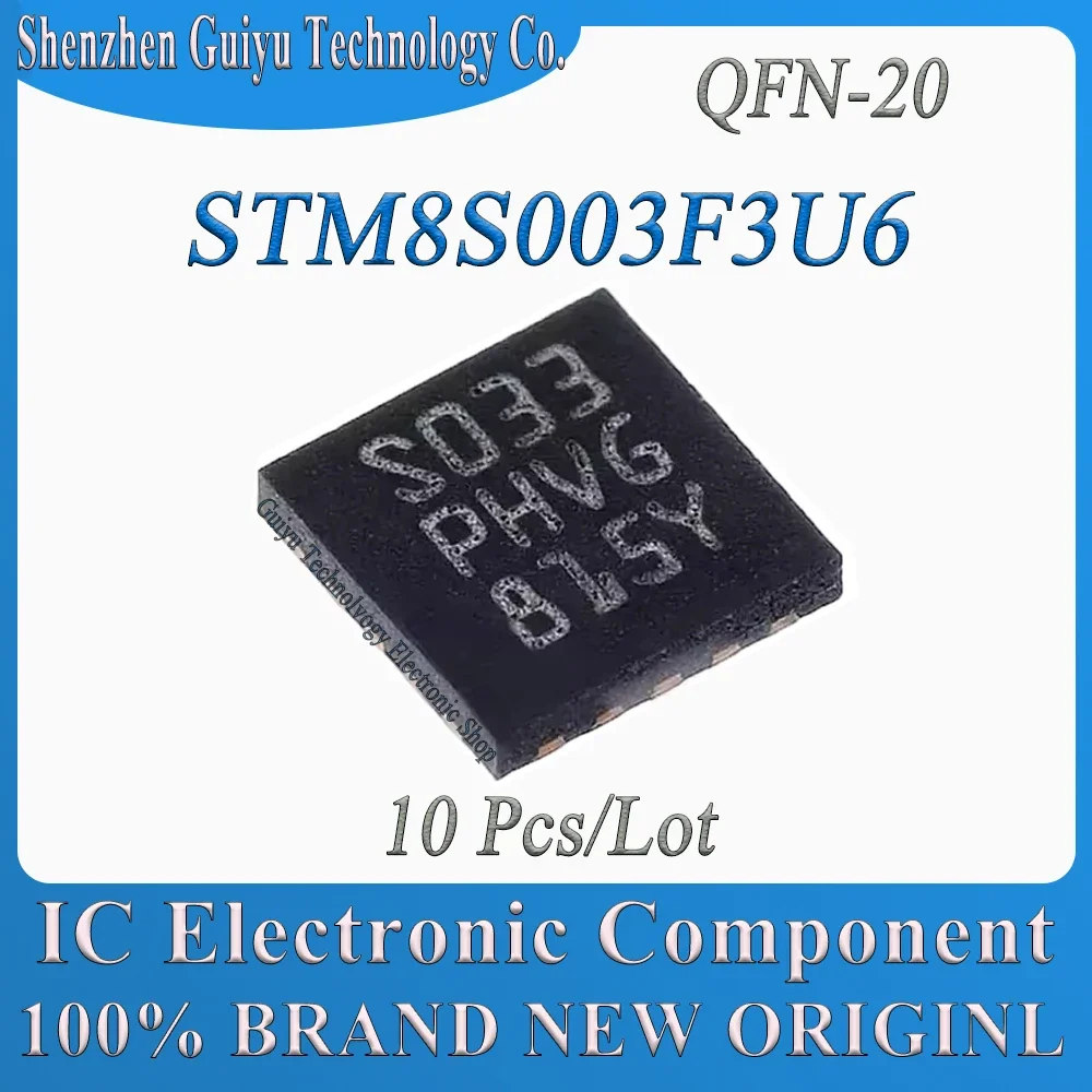 

10 шт./лот STM8S003F3U6TR S033 STM8S003F3U6T STM8S003F3U6 STM8S003F3 STM8S003 STM8S STM QFN-20 STM IC MCU чип