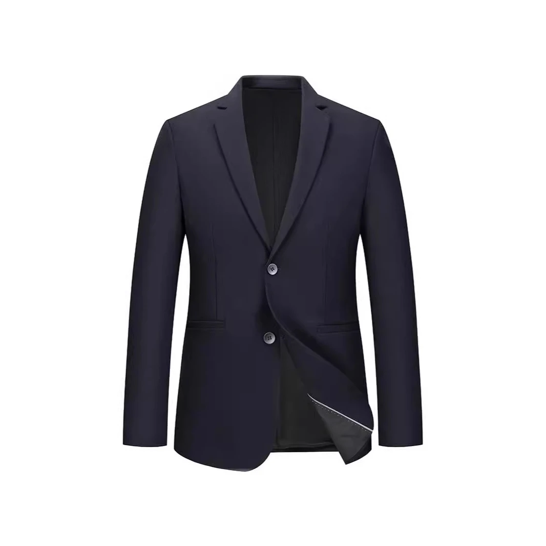 

Spring Summer New Woolen Busin Suit Thin Men's Single-breasted Jaet Upper Apparel Cross-Border Order Long Sve Striped