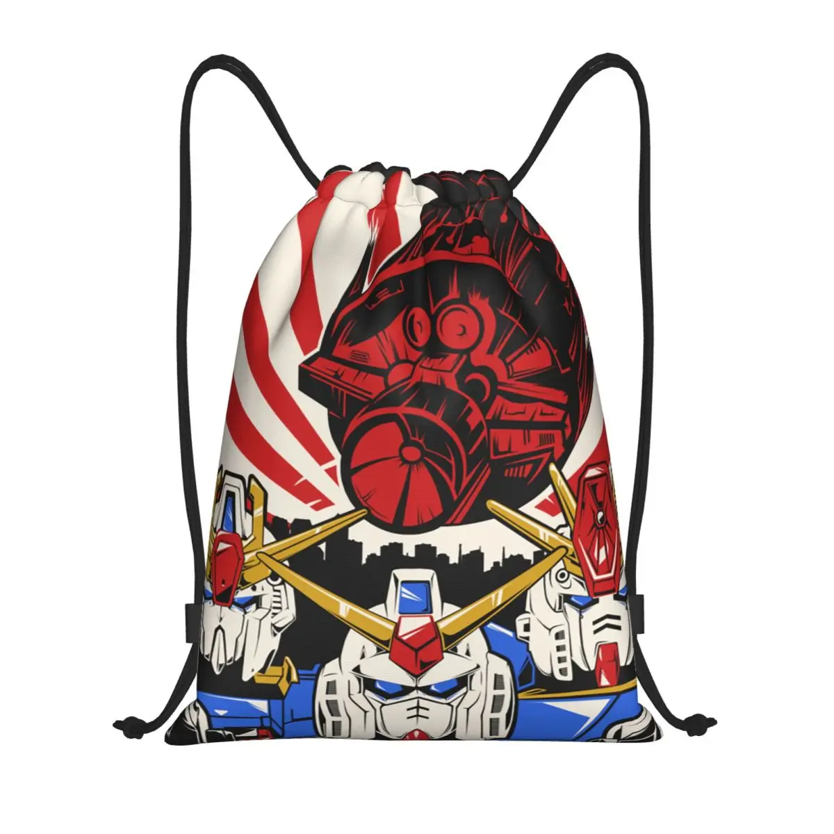 

Рюкзак-мешок G-Gundams Games Cartoon на шнурке для женщин и мужчин, спортивный, портативный, для кино, шопинга