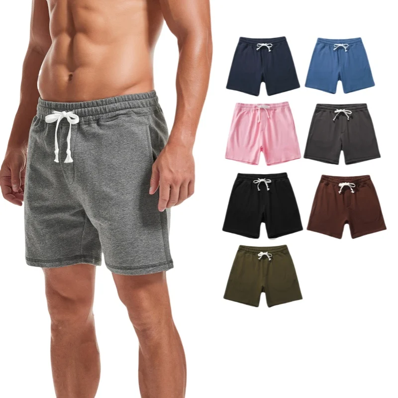 Men's Summer Shorts Casual 100% Cotton Shorts Homme Basketball Shorts Sport Fitness Shorts Running Sweatpants Male Clothes