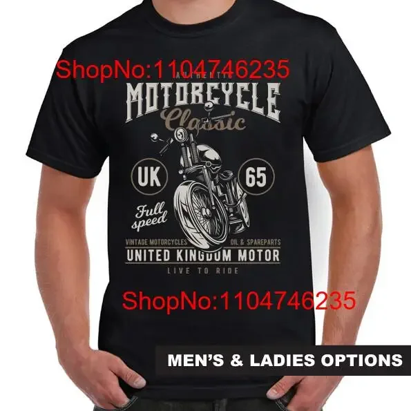 Cool T Shirt Classic Motorcycle UK Motor Garage Bike Vintage Biker vintage Washed Stylish graphic Stretched Comfortable