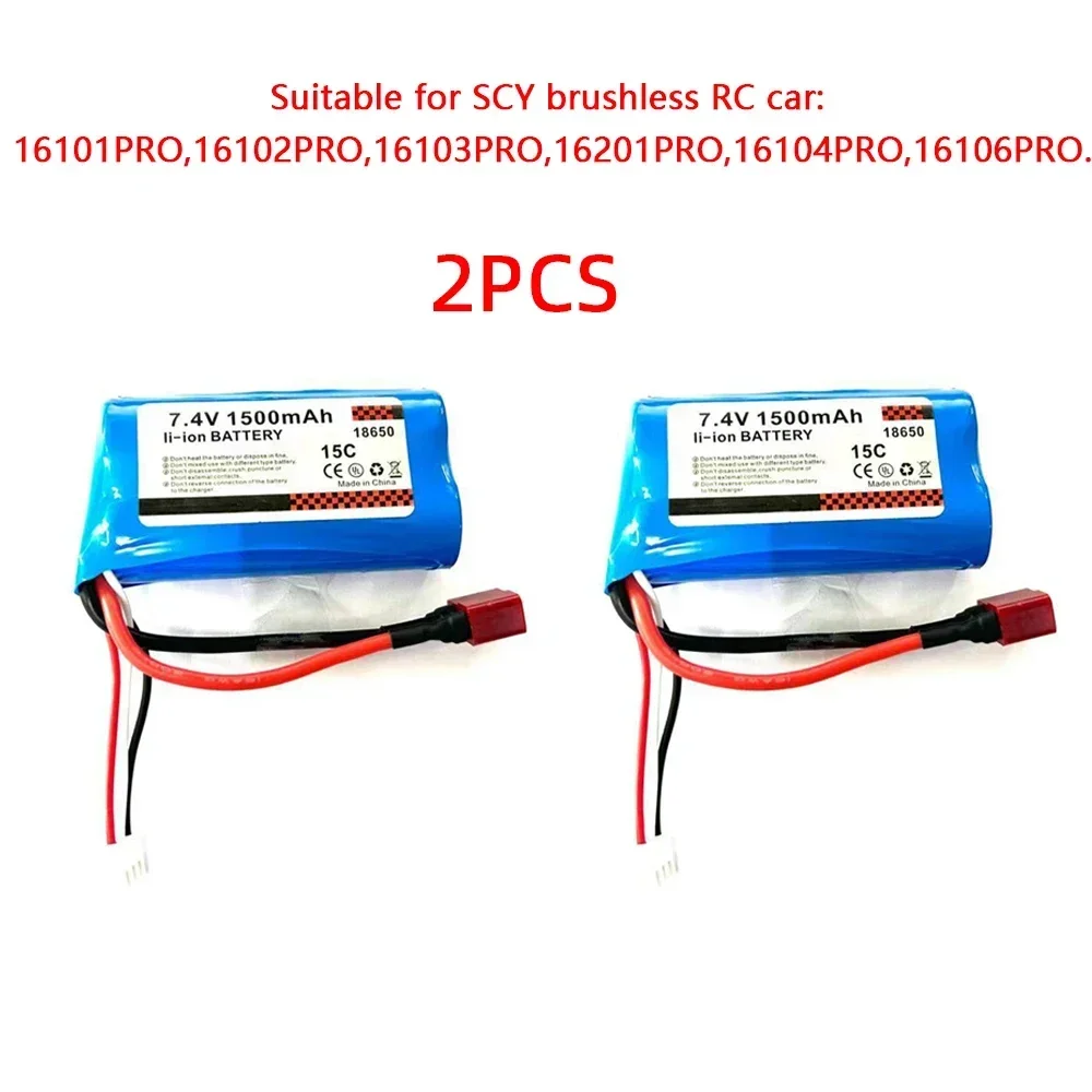 SCY 16102 16101 16103 16106 16101PRO 16102PRO 16103PRO 16106PRO 16303 2S 7.4V Original T-plugs Battery Rc Car Accessories