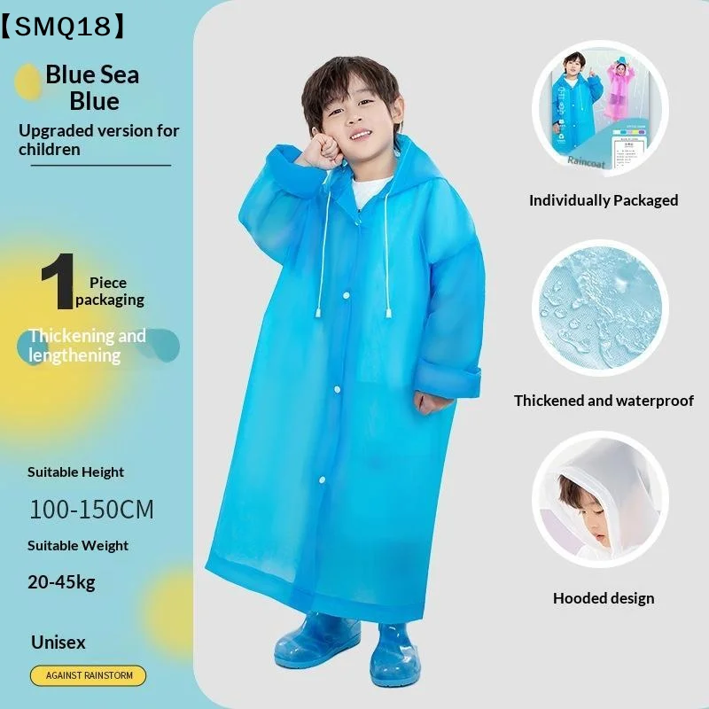 Transparent Windproof Bicycle Motorcycle Raincoat Rain Poncho EVA For Men Women Hiking Impermeable【SMQ】
