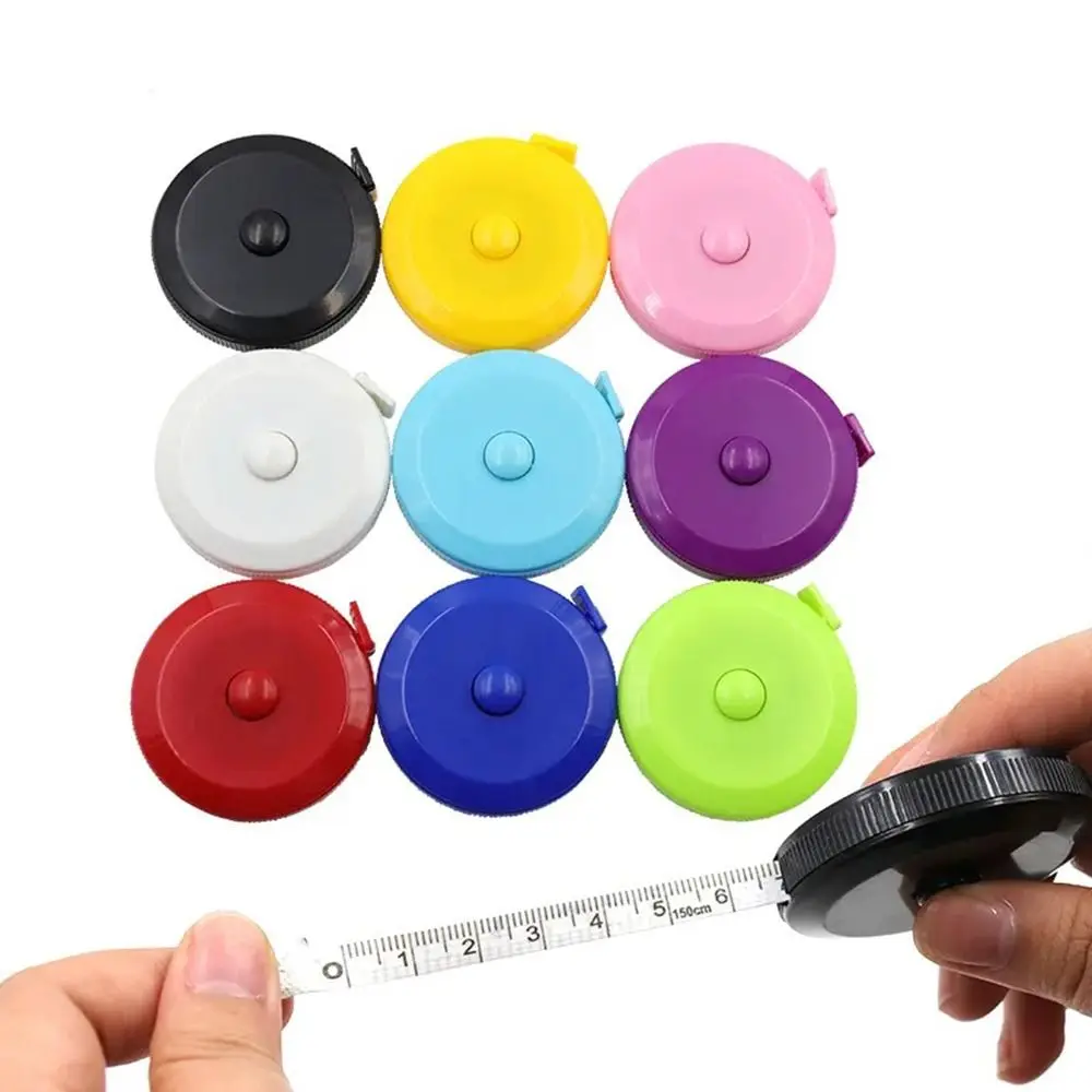 1.5M Soft Tape Measure Double Scale Retractable Ruler Flexible Measurement Ruler For Body Sewing Measuring Tools Keychain