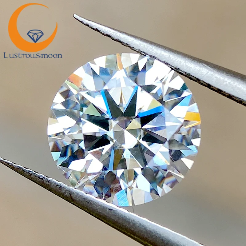 

Белый цвет D, муассанит круглой огранки, синтетический бриллиант, свободные драгоценные камни, тестер с бусинами из сертификата GRA для ювелирных изделий