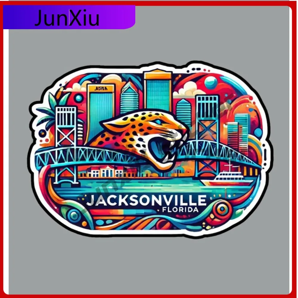 

Jacksonville Florida Sticker Exterior Accessories Custom Decals Motorcycle Car Bicycle Skateboard Stickers Fridge Or Laptop Pvc