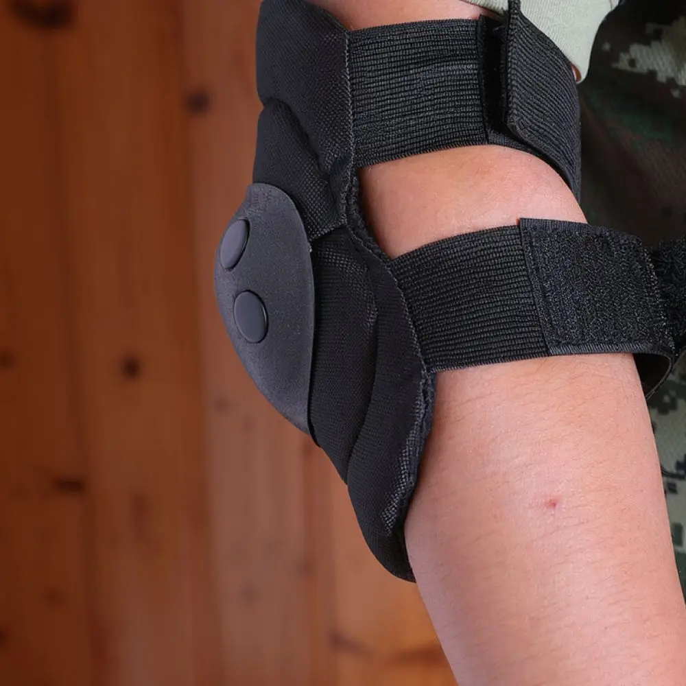 Rugged Tactical Knee Elbow Pads Set Protective Gear For Outdoor Cycling Roller Skating Training Field Sport Impact Safety Guard