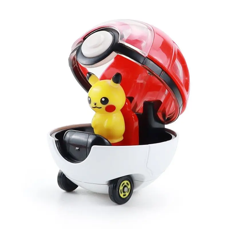 TAKARA TOMY Pokemon Pikachu R10 modelo de coche de juguete fundido a presión regalo adornos de escritorio coleccionables, regalos de Navidad para niños