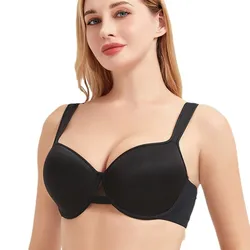 Plus Size Bras for Women Large Bust Minimizer Anti-Sagging Push Up Breathable Seamless Full Coverage Cups 75 80 85 90 C D E F